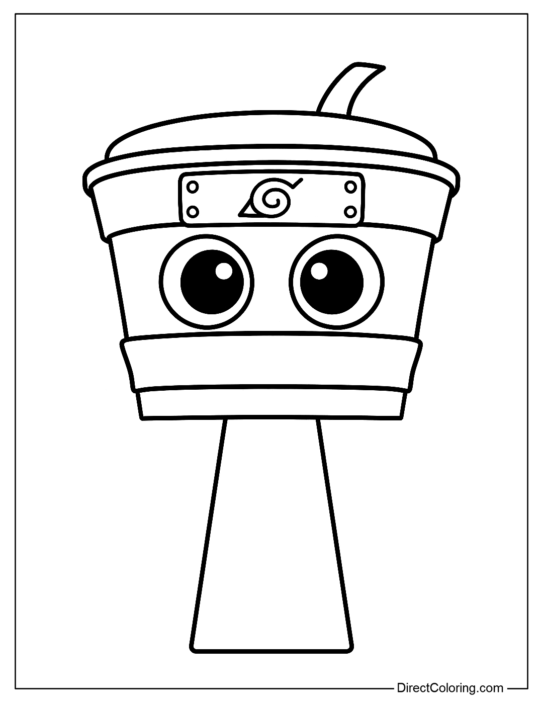 Sprunki Italian Brainrot Cappuccino Assassino Coloring Page
